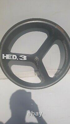 HED Tri- Spoke Carbon Road Bike Wheel. Rear