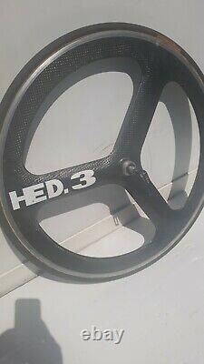 HED Tri- Spoke Carbon Road Bike Wheel. Rear