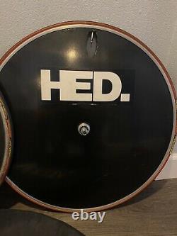 HED disc carbon fiber 700c tubular rear front wheelset wheel vintage road time
