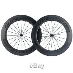 High TG 88mm Carbon Wheelset Superteam Logo Road Bike R13Hub 700C Carbon Wheels
