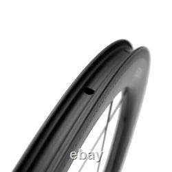 High quality Carbon Spoke Wheelset 700C Road Bicycle Wheels Tubeless Ceramic Hub