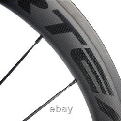 Hot! Superteam 700C Clincher Wheels 50mm Carbon Wheelset Road Bike 23mm Wheels