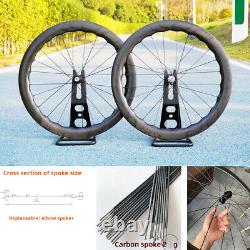 Lightest Carbon Spoke 700C carbon road bike wheels MTB straight pull aero spoke