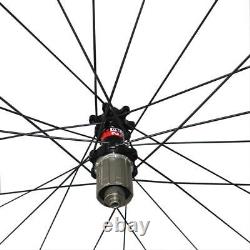 Lightweight 3825mm Carbon Road Bike Disc Brake Wheelset Tubeless Wheels 700C