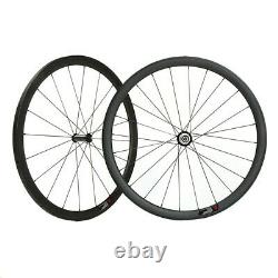 Lightweight 700C Carbon Fiber Road Bike Wheelset Bicycle Wheels QR Wheel