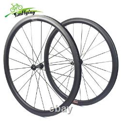 Lightweight 700C Carbon Wheelset Road Bike Bicycle Wheels Clincher Rim Brake
