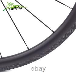 Lightweight 700C Carbon Wheelset Road Bike Bicycle Wheels Clincher Rim Brake