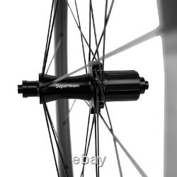 NEW 700C Superteam Carbon Wheels 50mm Road Bike Wheelset R17 Hub Racing wheels