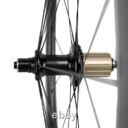 NEW 700C Tubeless Carbon Wheelset 50mm Road Bike Carbon Wheels Ceramic R36 Hub