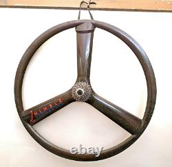 NIMBLE Crosswind Carbon Tri Spoke Tubular ROAD Wheelset 700c Made in USA