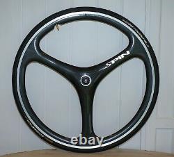 New Old Stock Pair Of Spin Carbon Tri Spoke Road Bike Wheels 700c X 23c Nos