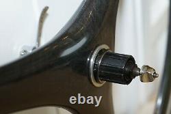 New Old Stock Pair Of Spin Carbon Tri Spoke Road Bike Wheels 700c X 23c Nos