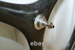 New Old Stock Pair Of Spin Carbon Tri Spoke Road Bike Wheels 700c X 23c Nos