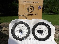 New Superteam 88mm Bicycle Bike Carbon Wheel Set with logos