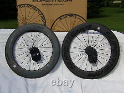 New Superteam 88mm Bicycle Bike Carbon Wheel Set with logos