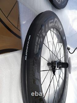 New Superteam 88mm Bicycle Bike Carbon Wheel Set with logos