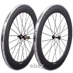 Novatec Hub Road Bike Carbon Wheels 80mm Bicycle Wheelset Alum Alloy Brake Edge