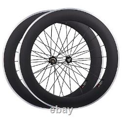 Novatec Hub Road Bike Carbon Wheels 80mm Bicycle Wheelset Alum Alloy Brake Edge