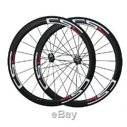 One Day Free Shipping CSC 700C 50mm Carbon Bicycle Wheelset Road Bike Wheels
