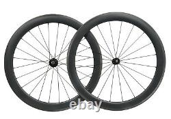RIM BRAKE Carbon wheels clincher matt road bicycle wheelset 700C Tubeless 55mm