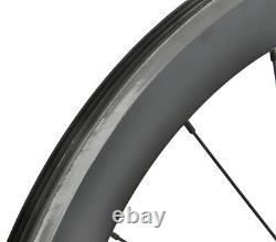 RIM BRAKE Carbon wheels clincher matt road bicycle wheelset 700C Tubeless 55mm