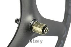 Rear Tri Spoke 65mm Tri Spoke Bicycle Wheel 700C Carbon 3 Spoke Wheel Road Bike