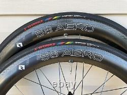 Reynolds AERO 58 Carbon Clincher Rim Brake Road Bicycle Wheel Set 700c 11 Spd