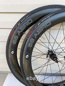 Reynolds AERO 58 Carbon Clincher Rim Brake Road Bicycle Wheel Set 700c 11 Spd