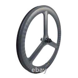 Road Bicycle 24inch 507 3 Spoke Carbon Front Recumbent Bike Wheel Rim Brake