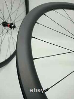 Road Bicycle Carbon Disc Brake Wheels Depth 38mm 50mm Clincher 24 28 Holes