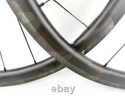 Road Bicycle Carbon Wheels 700C 30/35/38/45/50/60mm Depth Clincher/Tubular