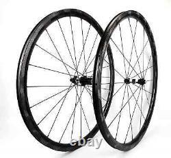 Road Bicycle Carbon Wheels 700C 30/35/38/45/50/60mm Depth Clincher/Tubular