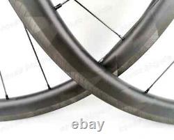 Road Bicycle Carbon Wheels 700C 30/35/38/45/50/60mm Depth Clincher/Tubular