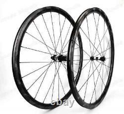 Road Bicycle Carbon Wheels 700C 30/35/38/45/50/60mm Depth Clincher/Tubular