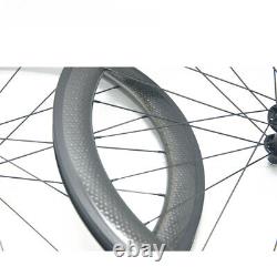 Road Bicycle Carbon Wheelset Clincher 25mm Width 58mm Depth V Brake 2024 Holes