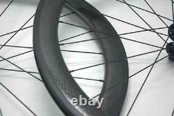 Road Bicycle Carbon Wheelset Clincher 25mm Width 58mm Depth V Brake 2024 Holes