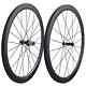 Road Bike 50mm Carbon Fiber Wheelset Tubuless Bicycle Carbon Front / Rear Wheels