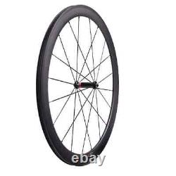 Road Bike 50mm Carbon Fiber Wheelset Tubuless Bicycle Carbon Front / Rear Wheels