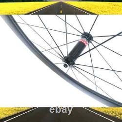 Road Bike 55X25mm 700C Carbon Wheelset Tubular 20H 24H Rims V Brake XD Hub