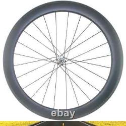 Road Bike 55X25mm 700C Carbon Wheelset Tubular 20H 24H Rims V Brake XD Hub
