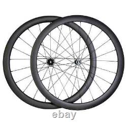 Road Bike 700c Carbon Wheelset 25mm Wide Asymmetric HG XDR Center Lock Hub