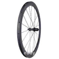 Road Bike 700c Carbon Wheelset 25mm Wide Asymmetric HG XDR Center Lock Hub