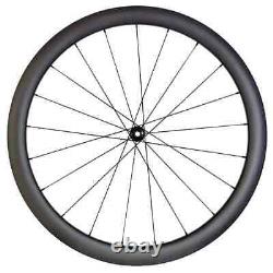 Road Bike 700c Carbon Wheelset 25mm Wide Asymmetric HG XDR Center Lock Hub