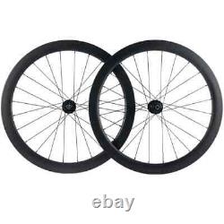 Road Bike Carbon Disc Brake Wheelset 50mm Clincher Bicycle Wheels 23mm Wide