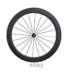 Road Bike Carbon Fiber Racing Wheelset 25mm Wide 60mm Clincher Tubular Wheels