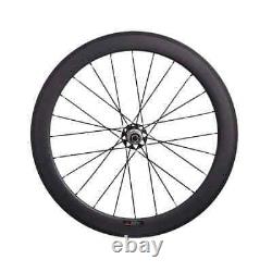 Road Bike Carbon Fiber Racing Wheelset 25mm Wide 60mm Clincher Tubular Wheels