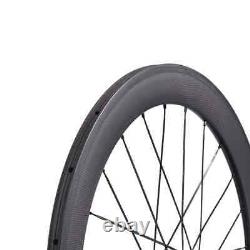 Road Bike Carbon Fiber Racing Wheelset 25mm Wide 60mm Clincher Tubular Wheels