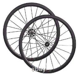 Road Bike Carbon Fiber Racing Wheelset 38mm 25mm U Shape Tubuless Bicycle Wheels