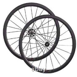 Road Bike Carbon Fiber Racing Wheelset 38mm 25mm U Shape Tubuless Bicycle Wheels