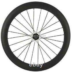 Road Bike Carbon Fibre 60mm Clincher Wheelset 23mm Width R13 Black Hub Wheels
